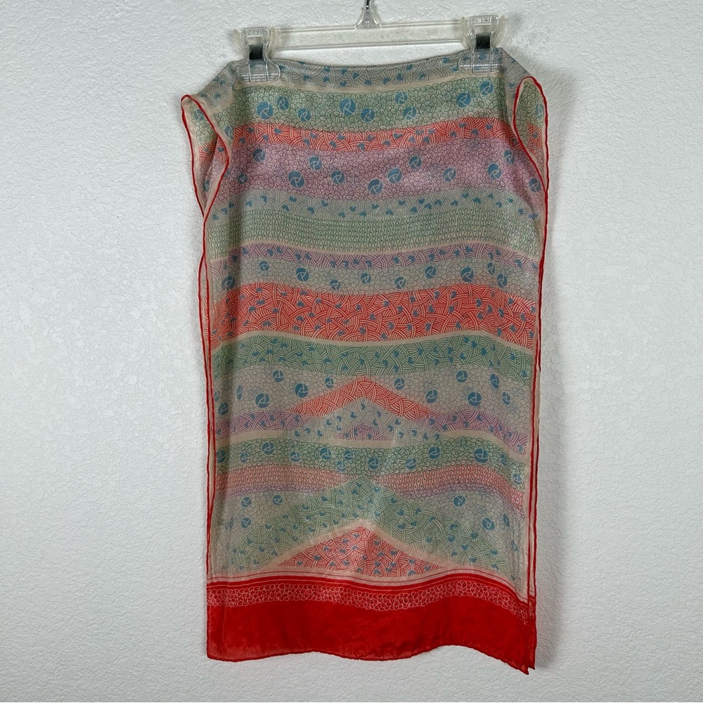 VTG Echo silk 14 x 45 inches bohemian, mid century modern, art to wear